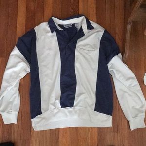 Vintage striped long sleeve polo